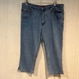 COS JEANS CAPRI SIDE ANKLE SLIT SIZE 14